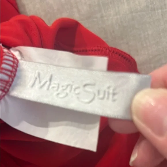 Magicsuit Vibrant‎ Red Layered Bikini Top - Picture 5 of 5